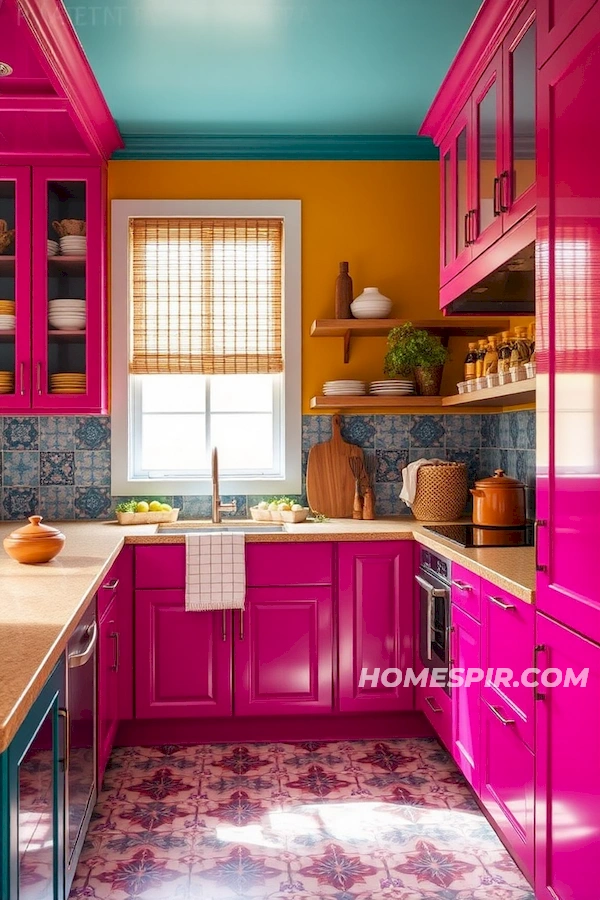 Vibrant Bohemian Kitchen Colors