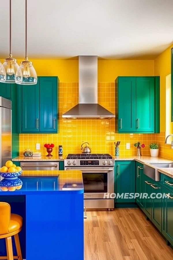 Vibrant Colorful Modern Kitchen Design