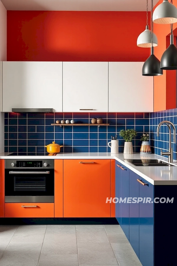 Vibrant Colorful Studio Kitchen Design