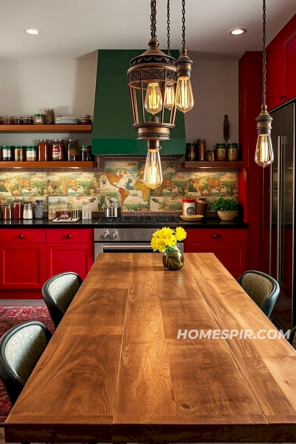 Vibrant Global Style Eclectic Kitchen