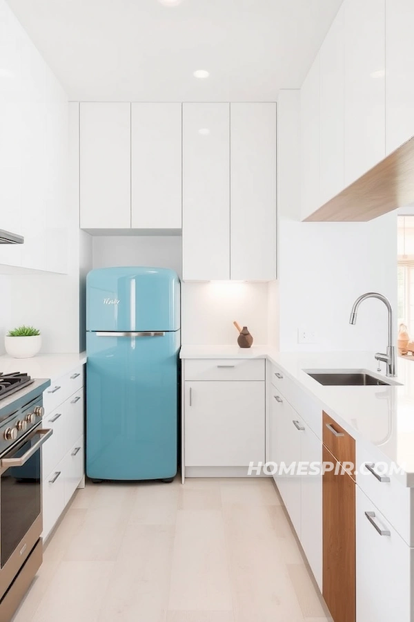 Vintage Blue Minimalist Kitchen Touch