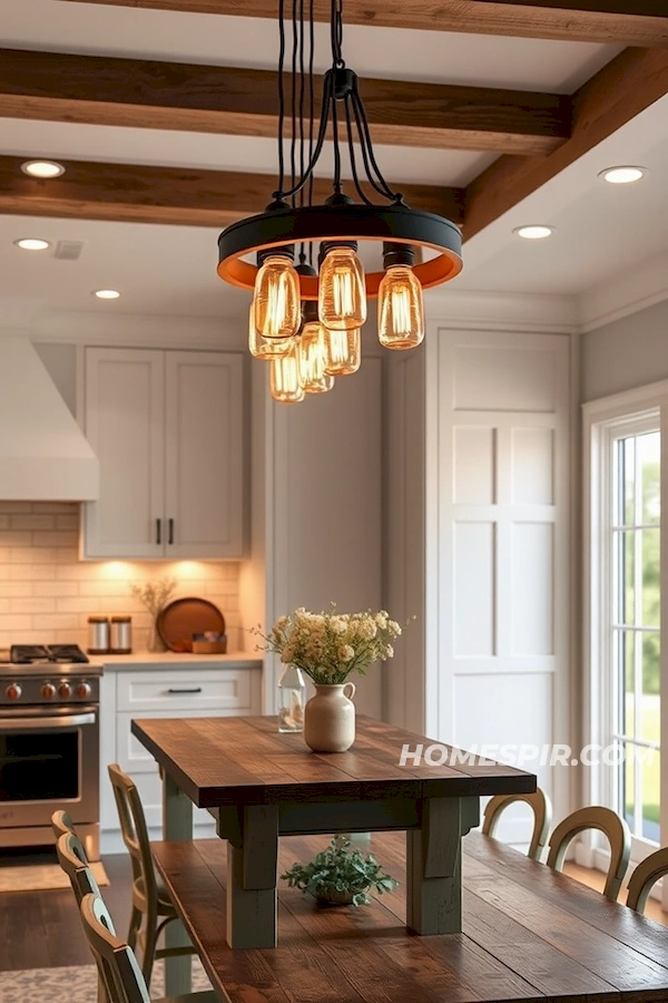 Vintage Chandelier with Modern Illumination