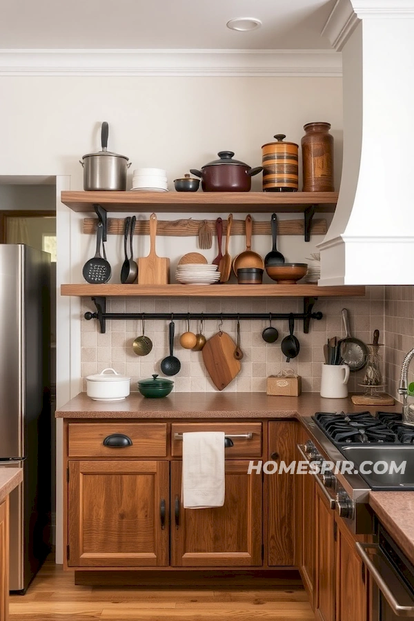 Vintage Charm with Reclaimed Wood Shelves