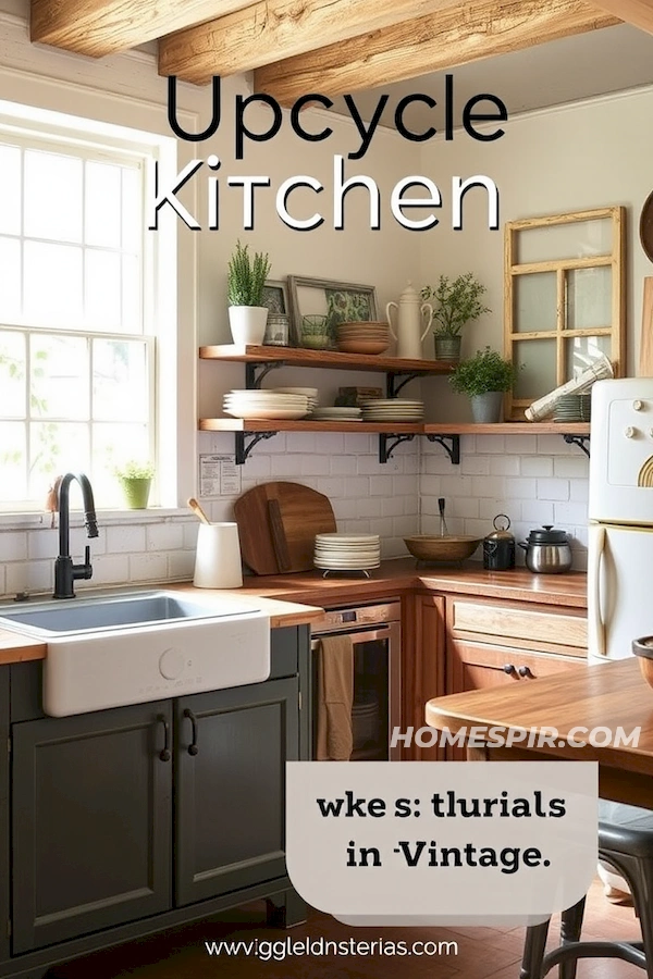 Vintage Charm with Upcycled Kitchen Elements