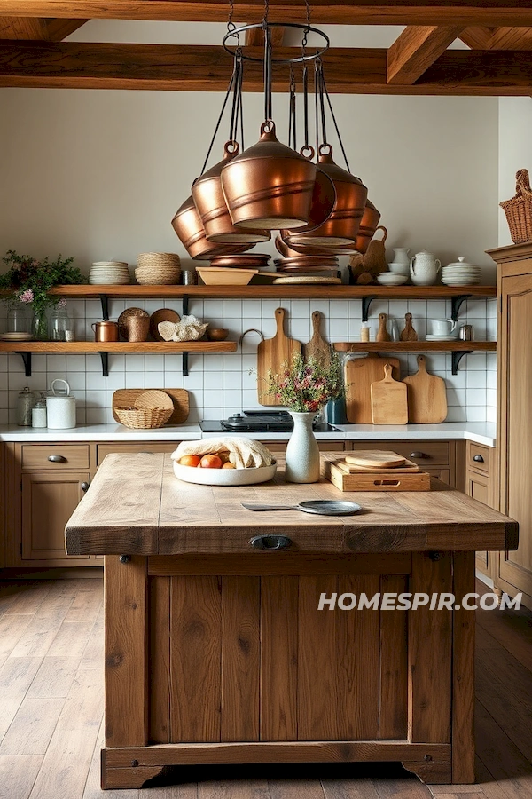 Vintage Cutting Boards in Shabby Chic Kitchen