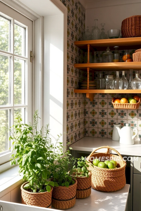 Vintage Display in Bohemian Kitchen