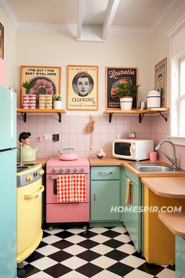 Vintage Inspired Retro Studio Kitchen