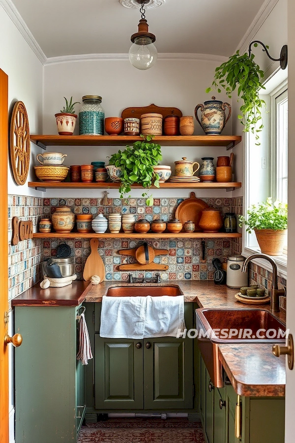 Vintage Lighting in Tiny House Kitchen