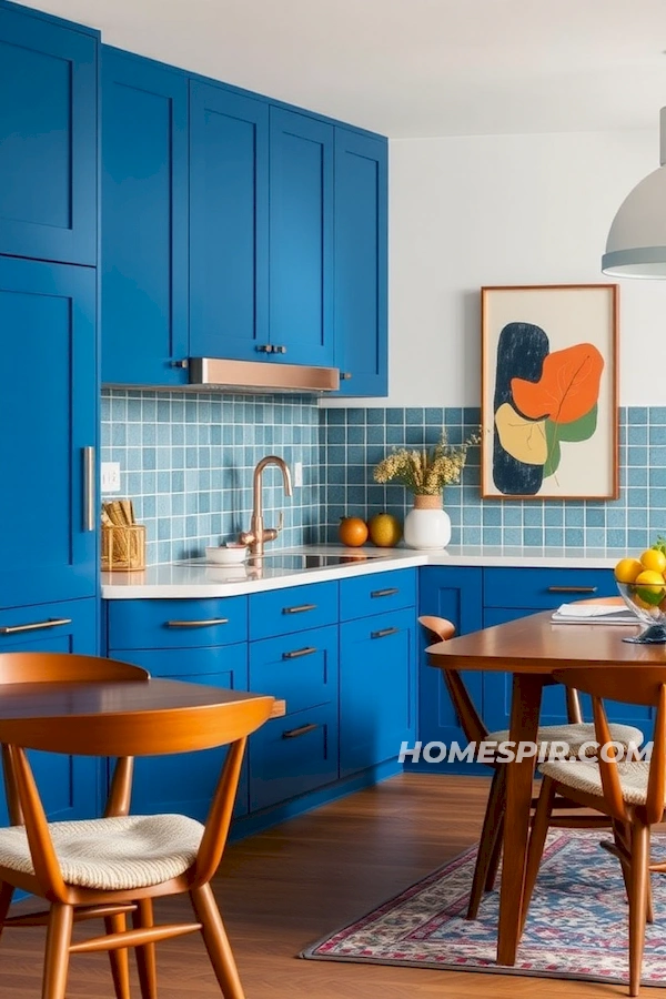 Vintage Teak Set in Bold Kitchen Design