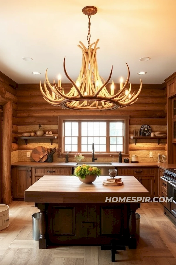 Warm and Inviting Log Home Kitchen Decor