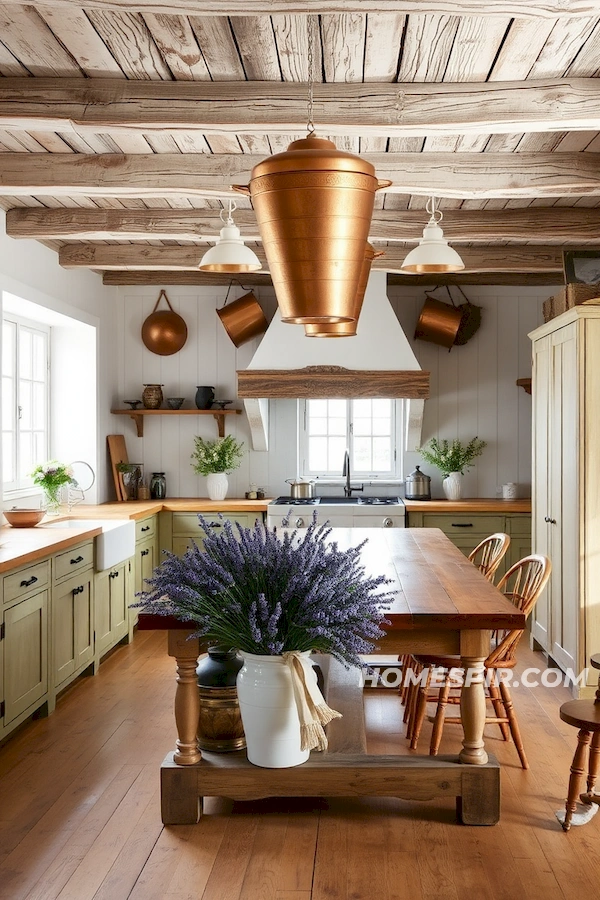 Warm and Inviting Rustic French Kitchen