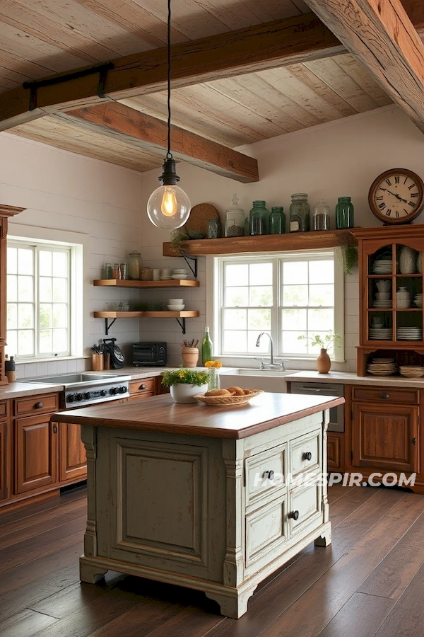 Warm Kitchen Lighting with Edison Bulbs