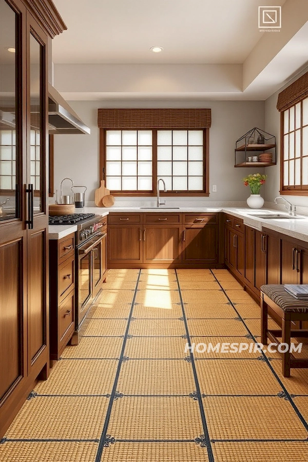 Warm Tatami Mats in Kitchen Design