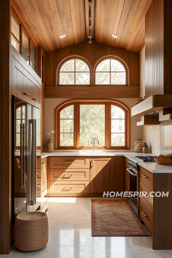 Warm Wood Minimalist Kitchen