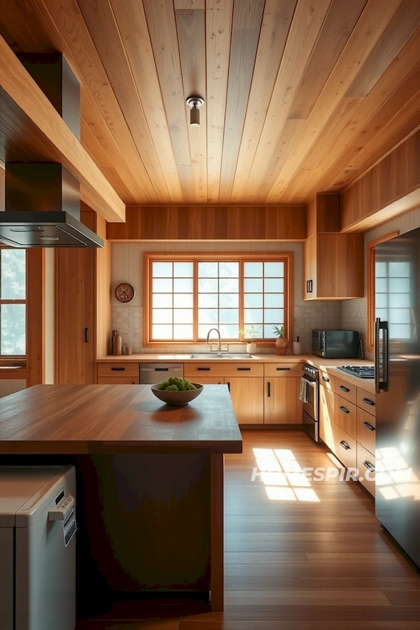 Warmth of Wood in Japanese Kitchen Design