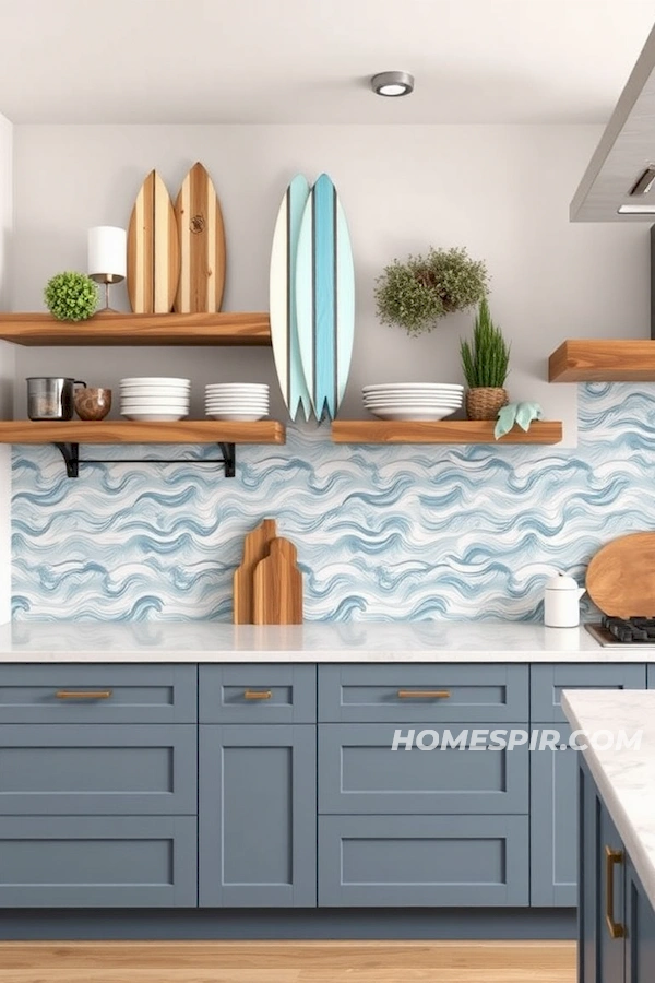 Wave-Inspired Backsplash Design