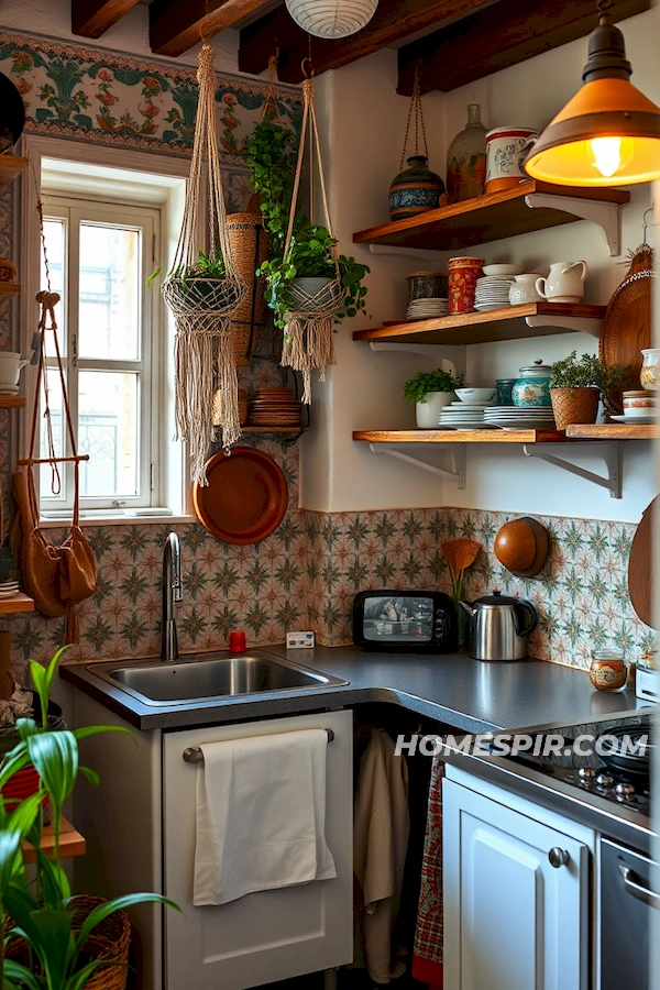 Welcoming Bohemian Style Studio Kitchen