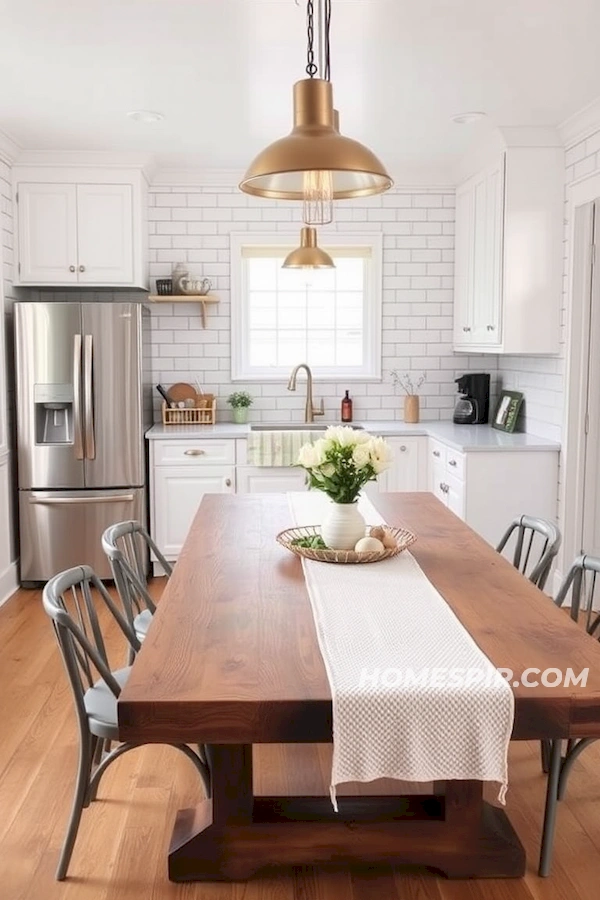 White Subway Tiles with Nautical Light Fixtures