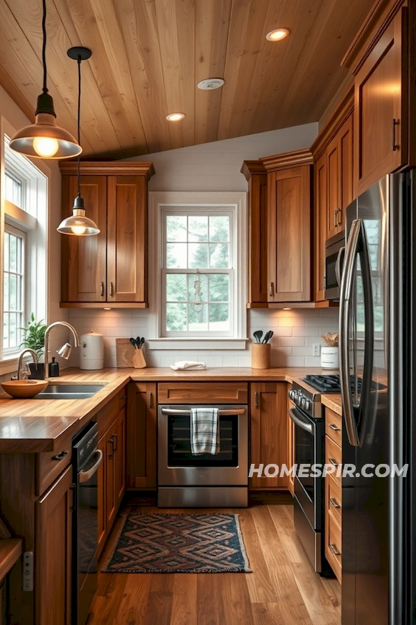 Wood and Steel Harmony in Kitchen Design