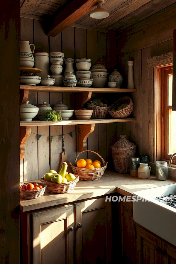 Woven Baskets Add Rustic Charm