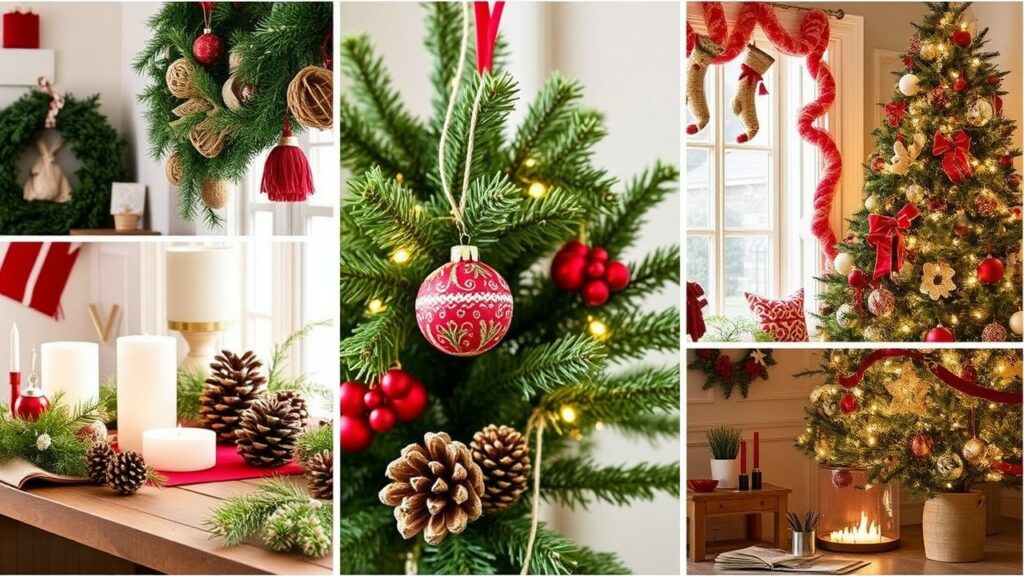 Eco-Friendly Red and White Indoor Christmas Decorations