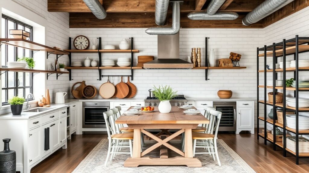 Beautiful Functional Farmhouse Industrial Kitchen