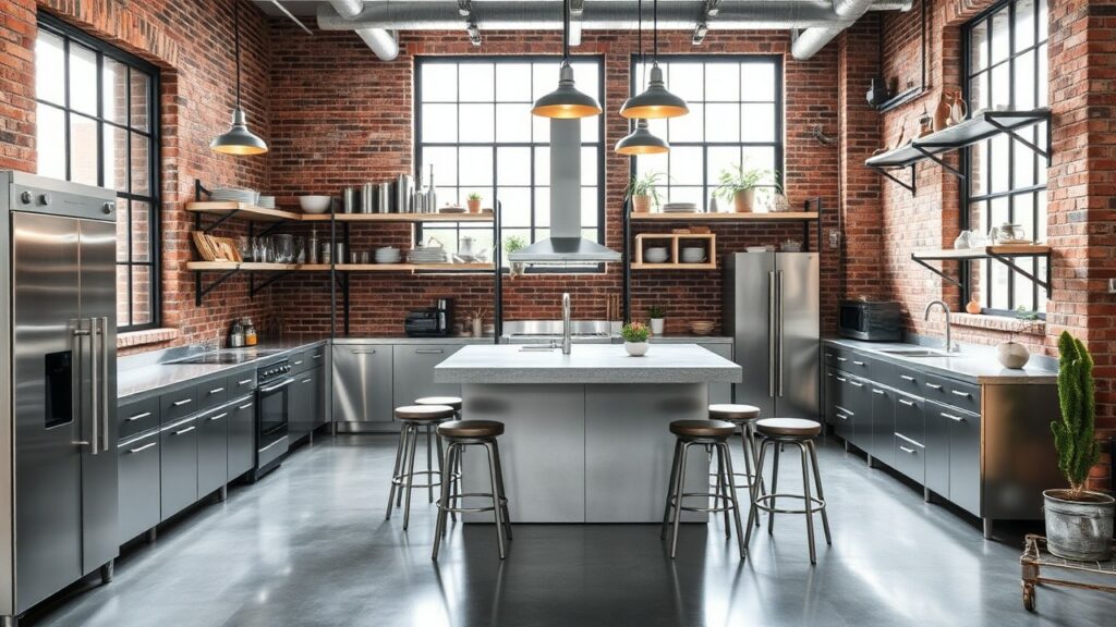 Beautiful Functional Industrial Kitchen