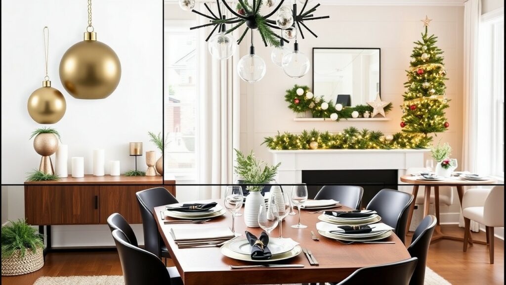 Minimalist Dining Room Christmas Styling Ideas