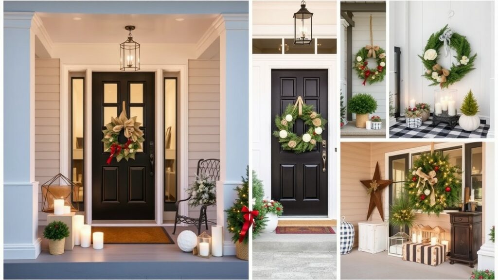 Minimalist Front Porch Christmas Decor