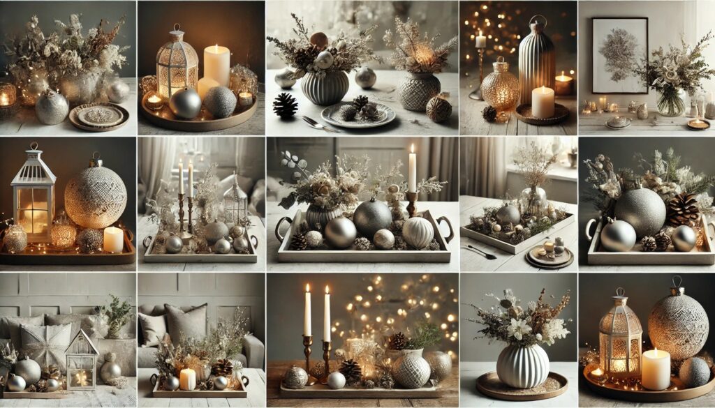 Refined After Christmas Coffee Table Arrangements