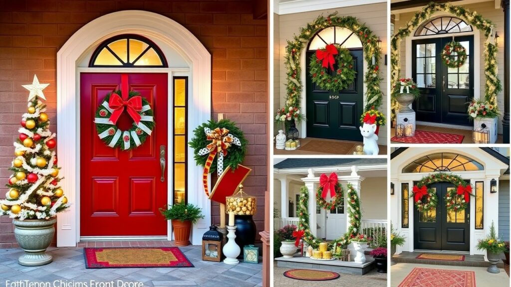 Stunning Christmas Front Door Decor