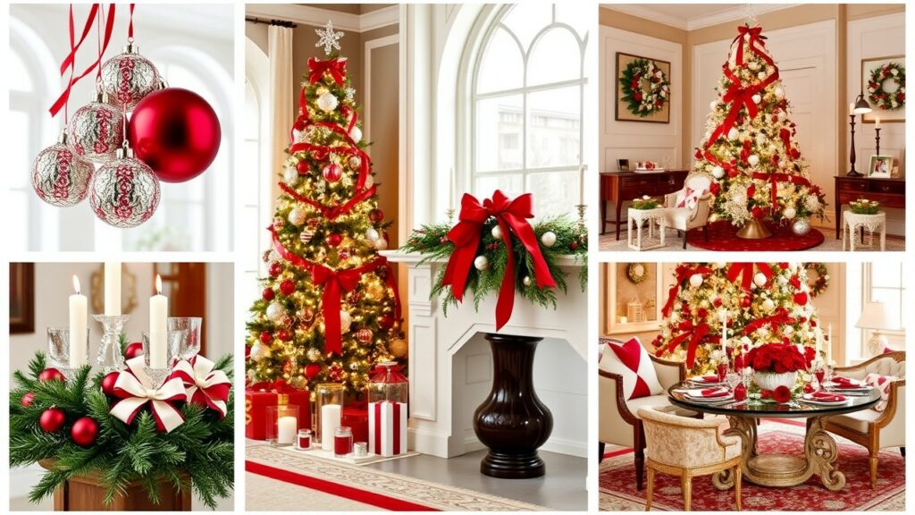 Stunning Red and White Indoor Christmas Decorations