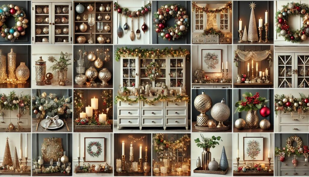 Timeless Christmas Cabinets Decorating Ideas