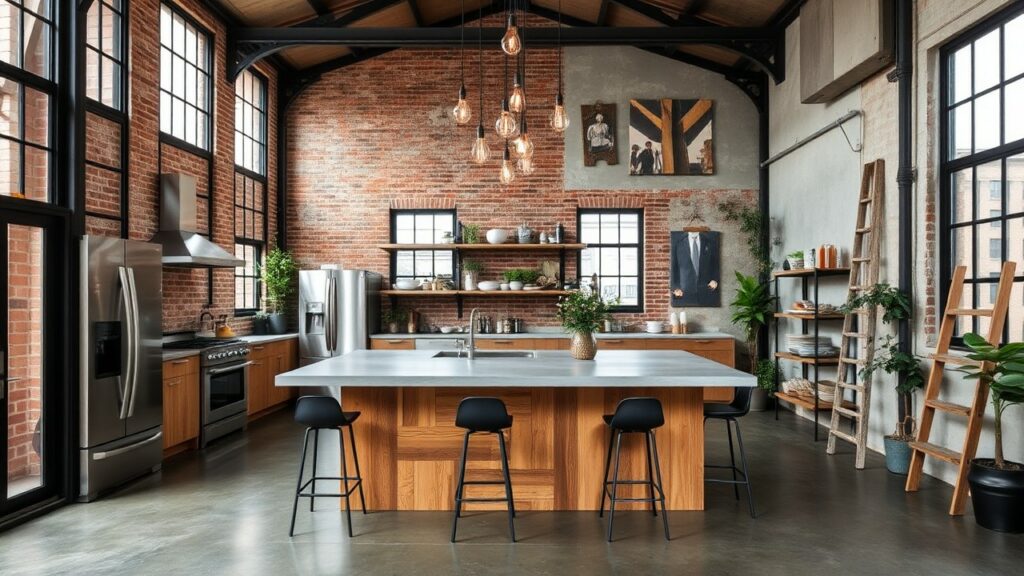 Unique Industrial Kitchen Design