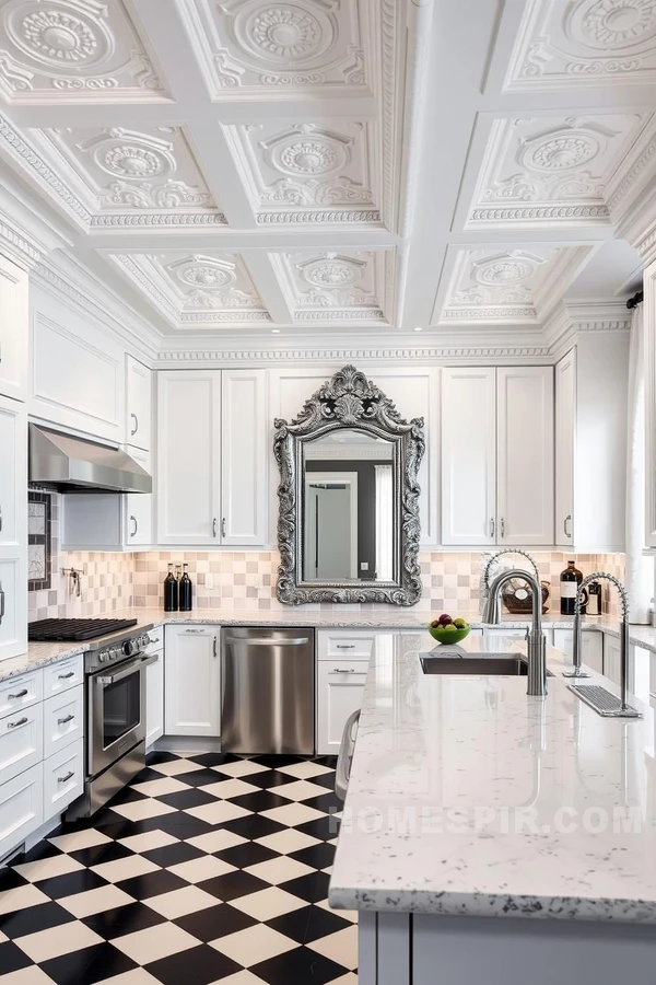 Checkered Patterns Elevate Classic Kitchen Style