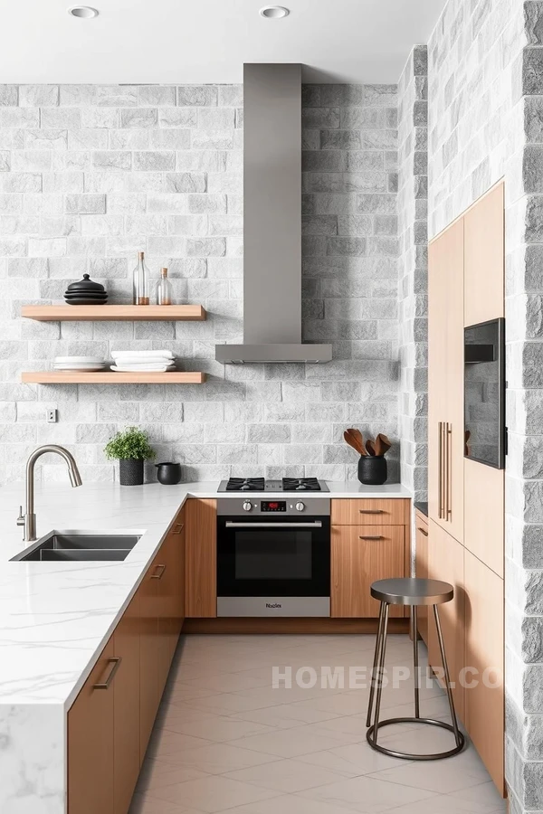 Contrasting Stone and Marble in Kitchen Design