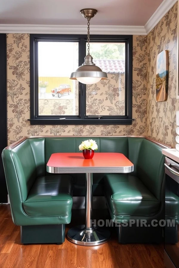 Formica and Leatherette Retro Dining Area