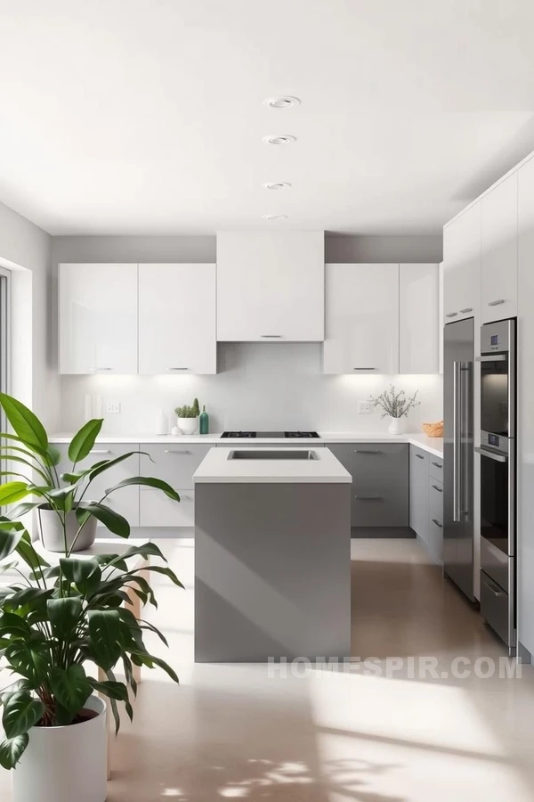 Minimalist Elegance in Monochrome Kitchen Sanctuary