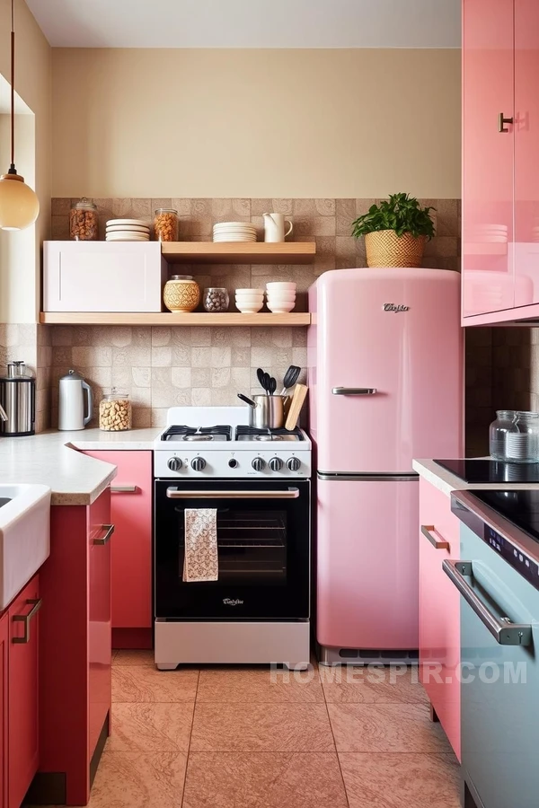 Retro Kitchen with Modern Smart Appliances