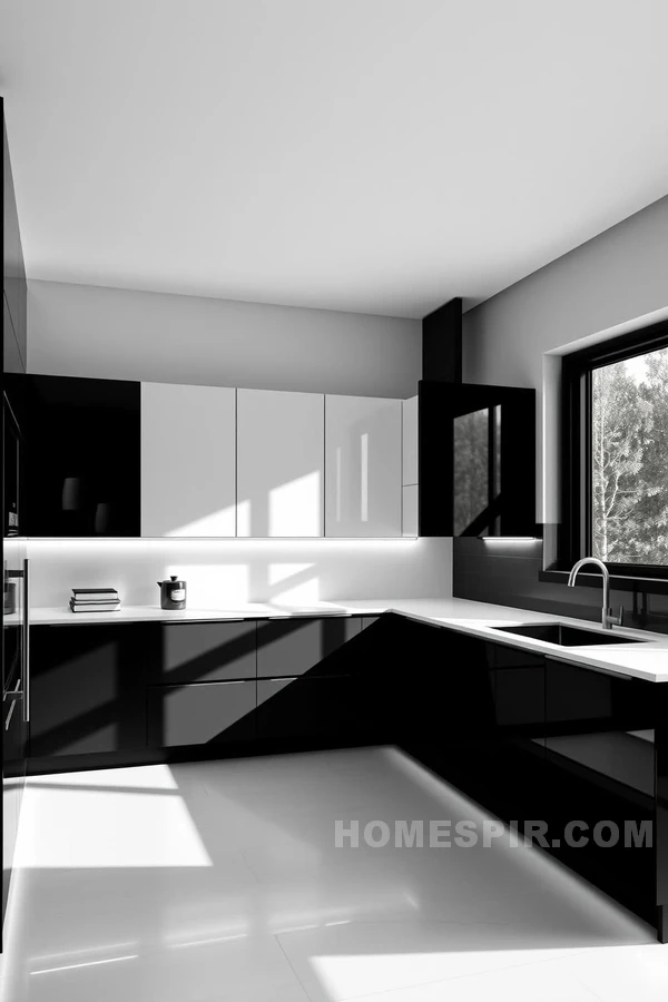 Shadow Play Highlights Stunning Monochrome Cabinets