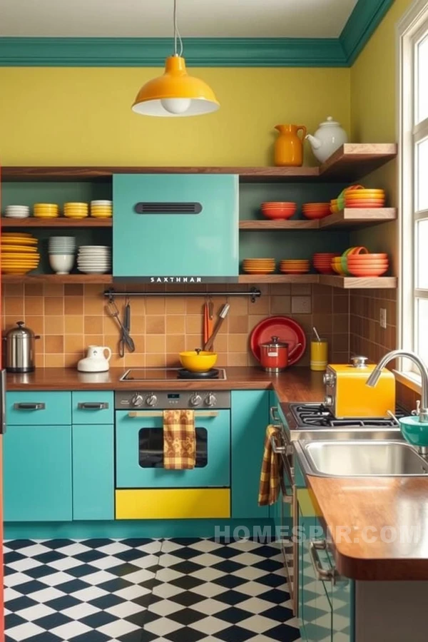 Vibrant Retro Kitchen Color Harmony