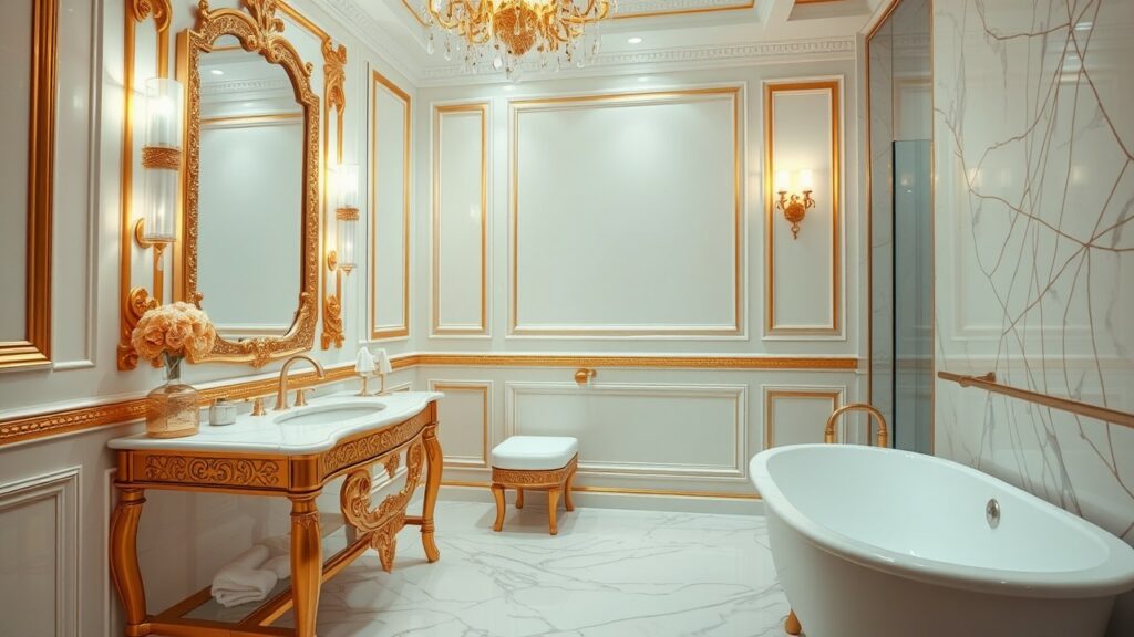 18 Gold and White Luxury Bathroom Design Trends