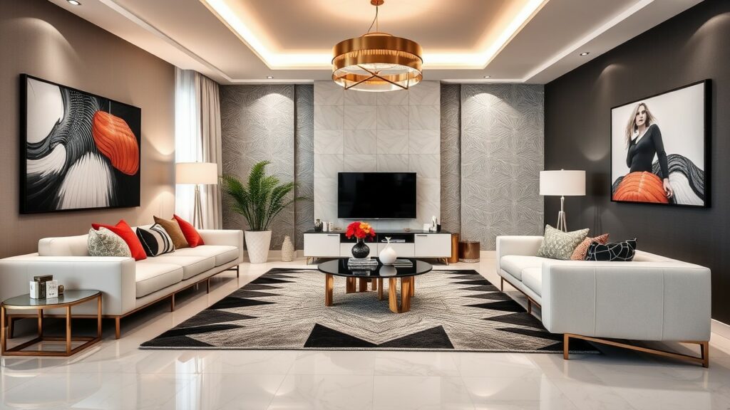 19 Geometric Luxury Living Room Concepts