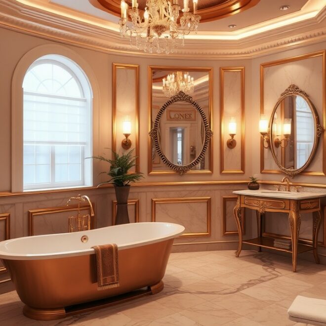 19 Golden Accents Luxury Bathroom Ideas for Regal Sophistication (#6 Will Glow!)