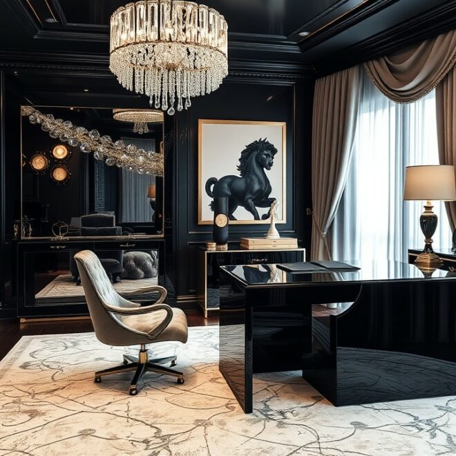 19 Hollywood Glam Luxury Home Office Designs for Ultimate Sophistication (#9 Will Captivate You!)