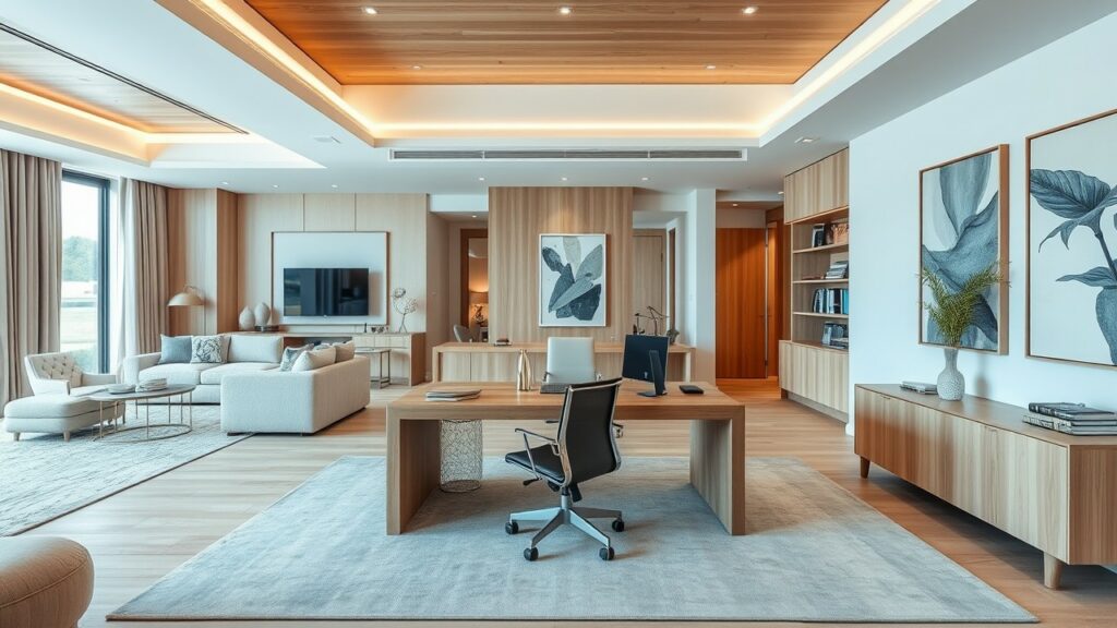 19 Open-Plan Luxury Home Office Inspirations