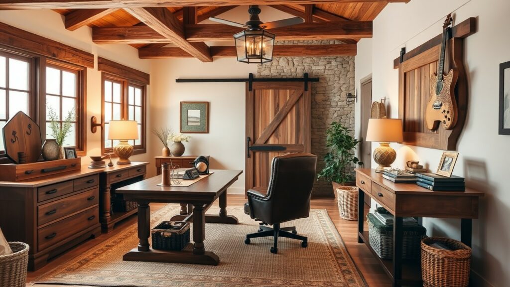 19 Rustic Farmhouse Luxury Home Office Inspirations