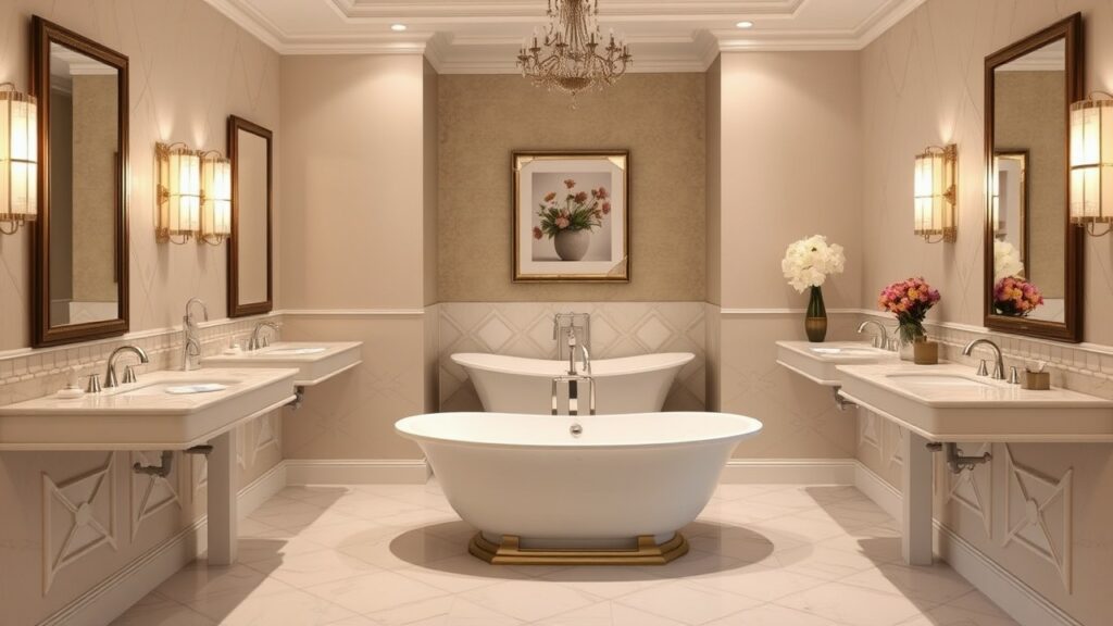 19 Symmetrical Harmony Luxury Bathroom Ideas