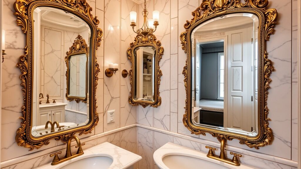 19 Venetian Mirror Luxury Bathroom Inspirations