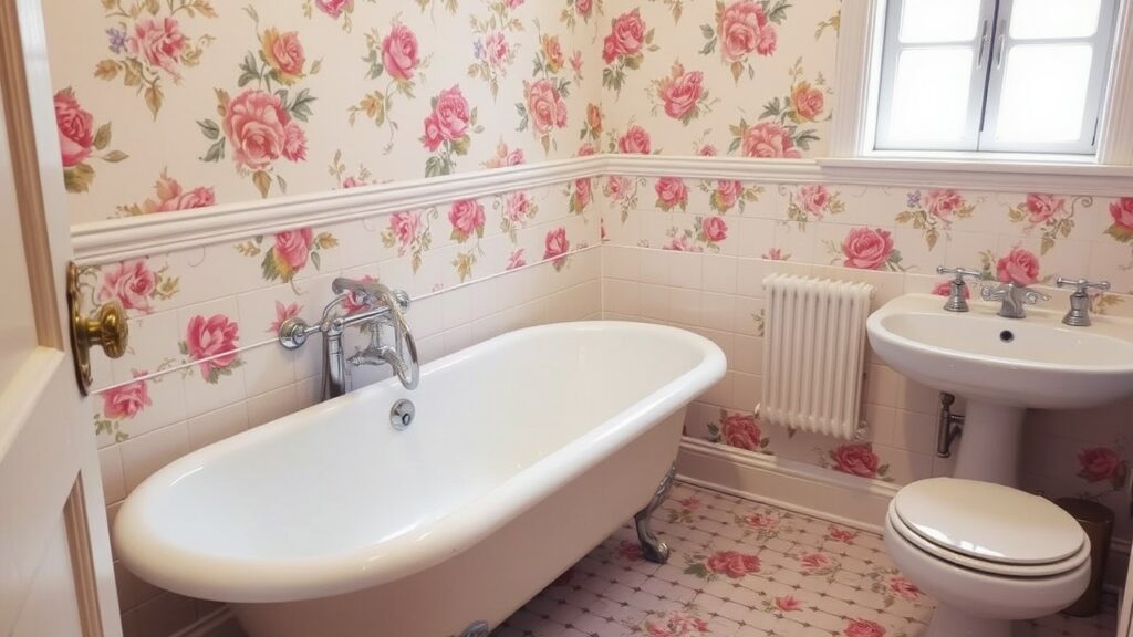 19 Victorian Floral Luxury Bathroom Design Ideas